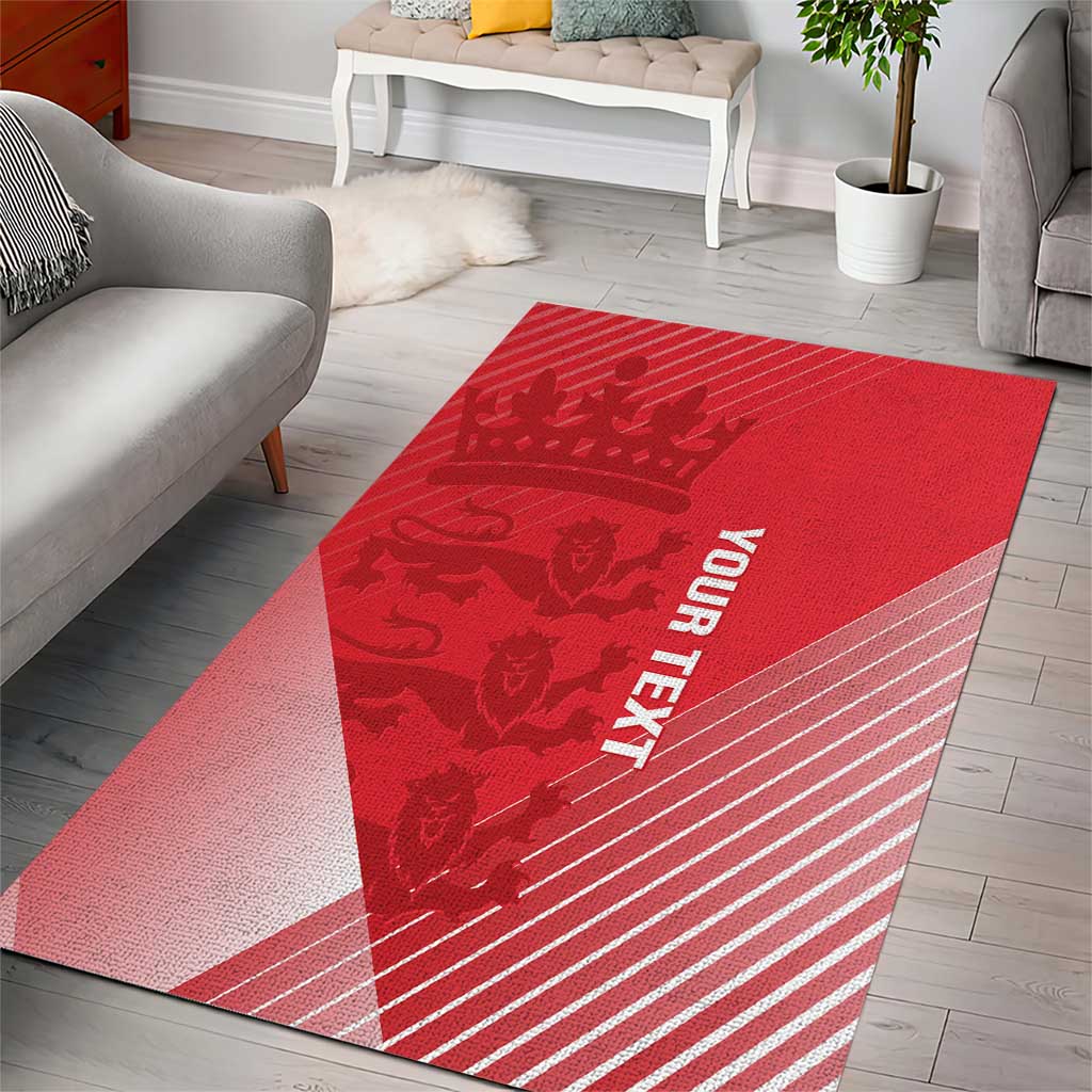 Custom England Cricket Area Rug Go Champions Sporty Style - Wonder Print Shop