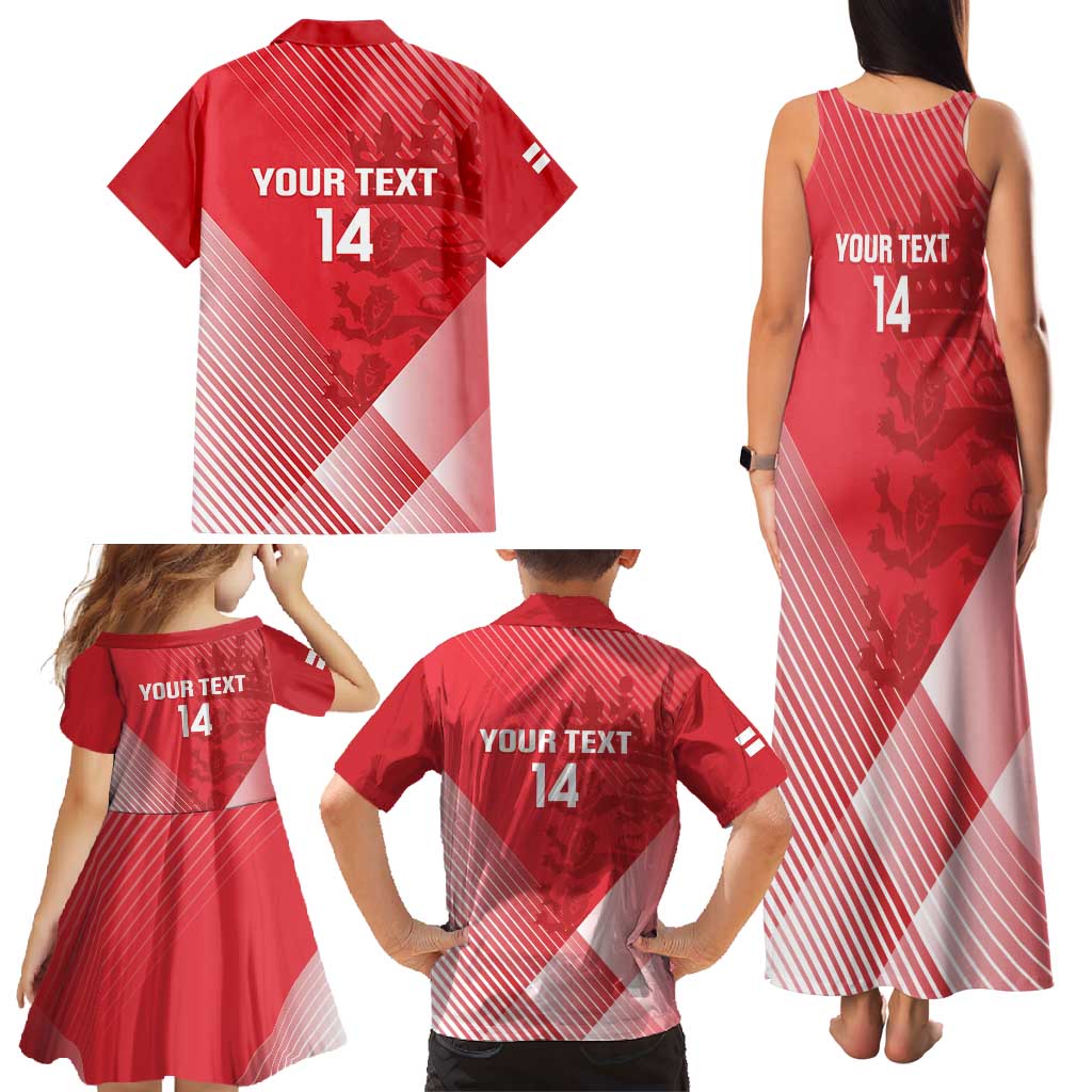 Custom England Cricket Family Matching Tank Maxi Dress and Hawaiian Shirt Go Champions Sporty Style - Wonder Print Shop