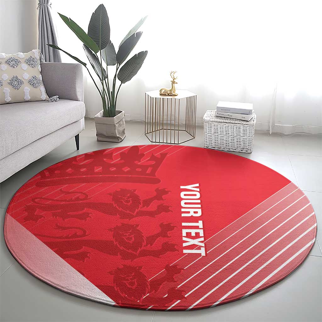 Custom England Cricket Round Carpet Go Champions Sporty Style