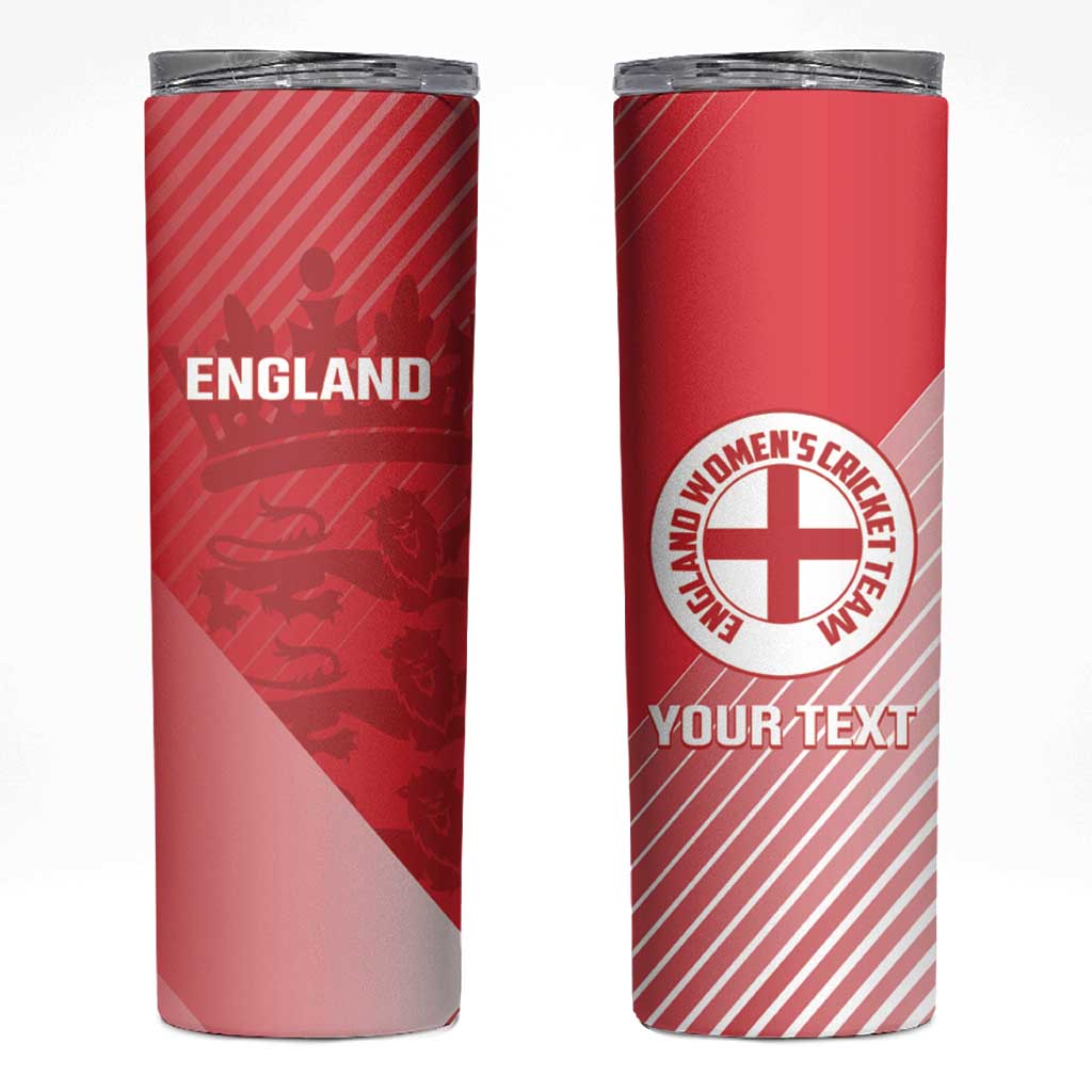 Custom England Cricket Skinny Tumbler Go Champions Sporty Style - Wonder Print Shop