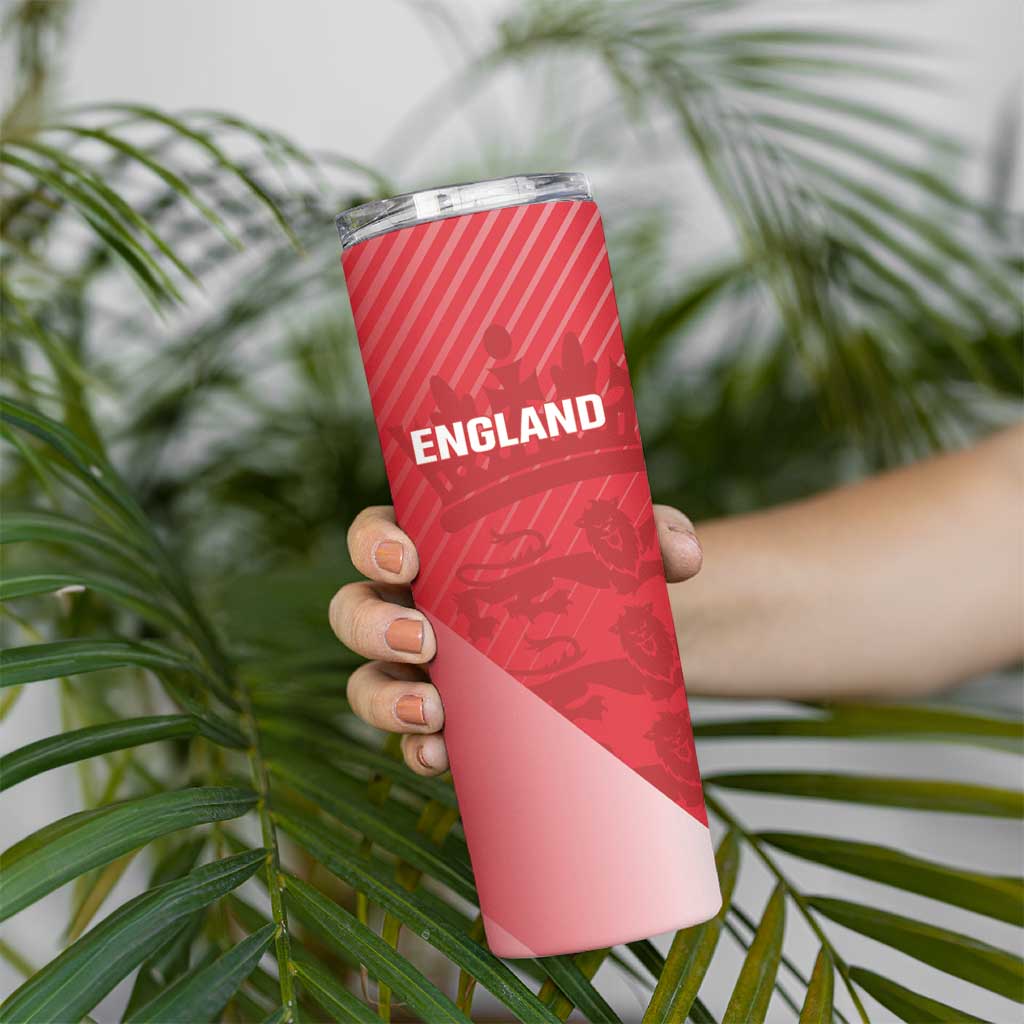 Custom England Cricket Skinny Tumbler Go Champions Sporty Style - Wonder Print Shop