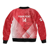 Custom England Cricket Sleeve Zip Bomber Jacket Go Champions Sporty Style - Wonder Print Shop