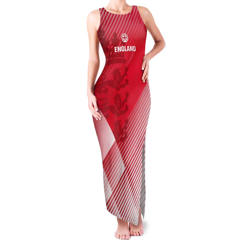 Custom England Cricket Tank Maxi Dress Go Champions Sporty Style - Wonder Print Shop
