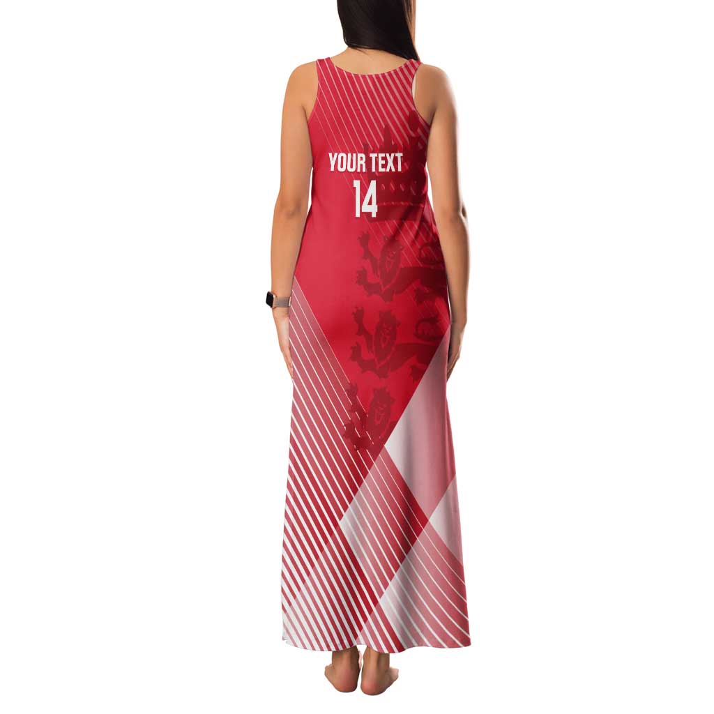 Custom England Cricket Tank Maxi Dress Go Champions Sporty Style - Wonder Print Shop