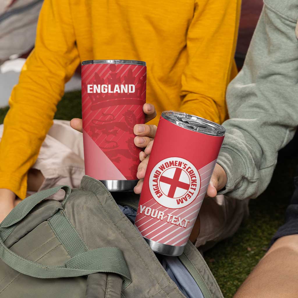 Custom England Cricket Tumbler Cup Go Champions Sporty Style - Wonder Print Shop