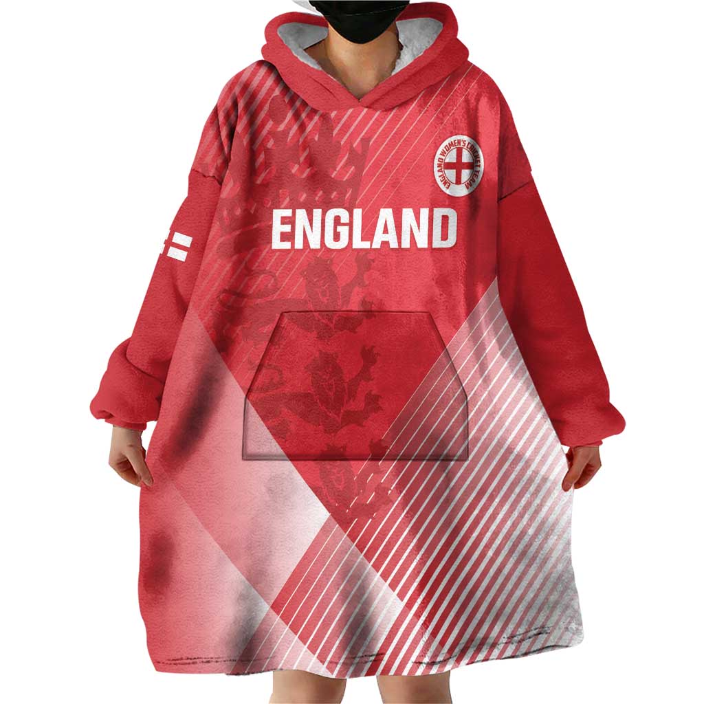 Custom England Cricket Wearable Blanket Hoodie Go Champions Sporty Style - Wonder Print Shop