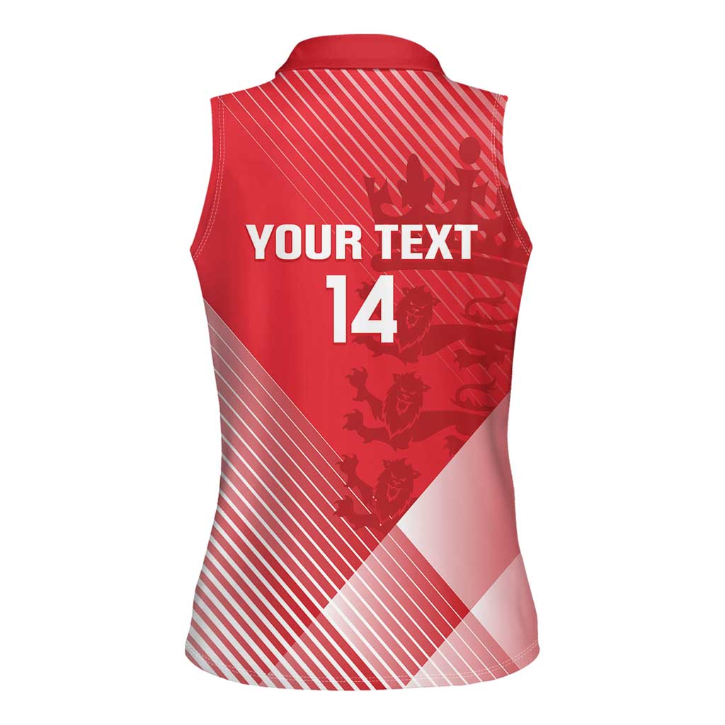 Custom England Cricket Women Sleeveless Polo Shirt Go Champions Sporty Style - Wonder Print Shop