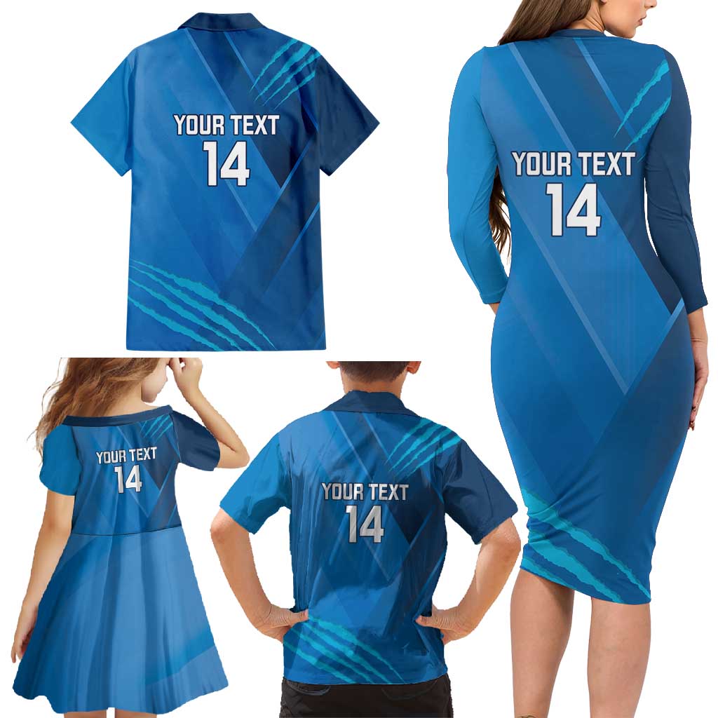 Custom Sri Lanka Cricket Family Matching Long Sleeve Bodycon Dress and Hawaiian Shirt Go Champions Lion Sporty Style - Wonder Print Shop
