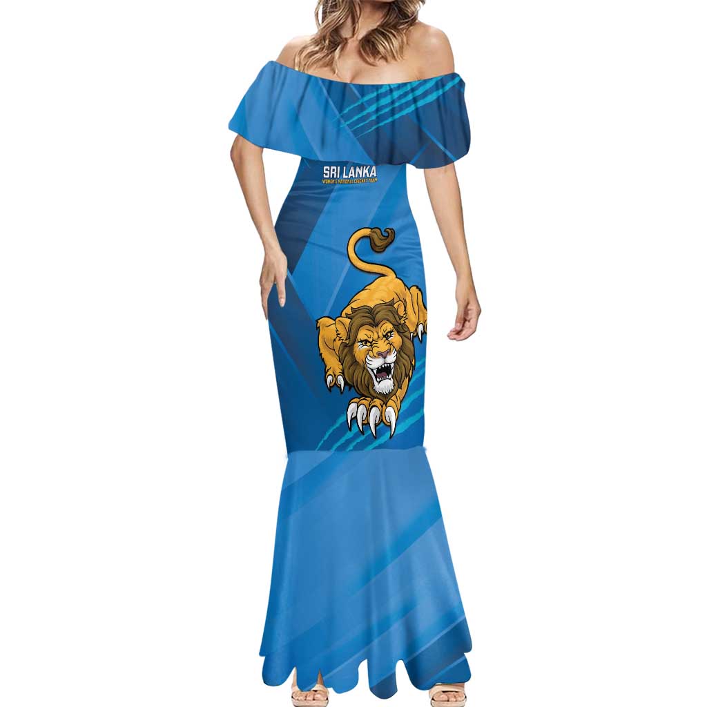 Custom Sri Lanka Cricket Mermaid Dress Go Champions Lion Sporty Style - Wonder Print Shop