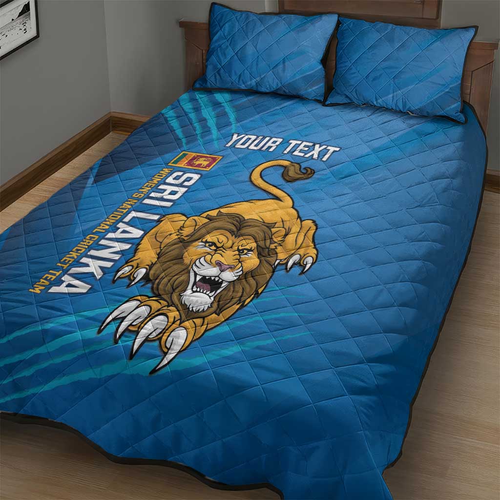 Custom Sri Lanka Cricket Quilt Bed Set Go Champions Lion Sporty Style - Wonder Print Shop