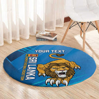 Custom Sri Lanka Cricket Round Carpet Go Champions Lion Sporty Style