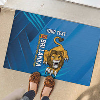 Custom Sri Lanka Cricket Rubber Doormat Go Champions Lion Sporty Style - Wonder Print Shop