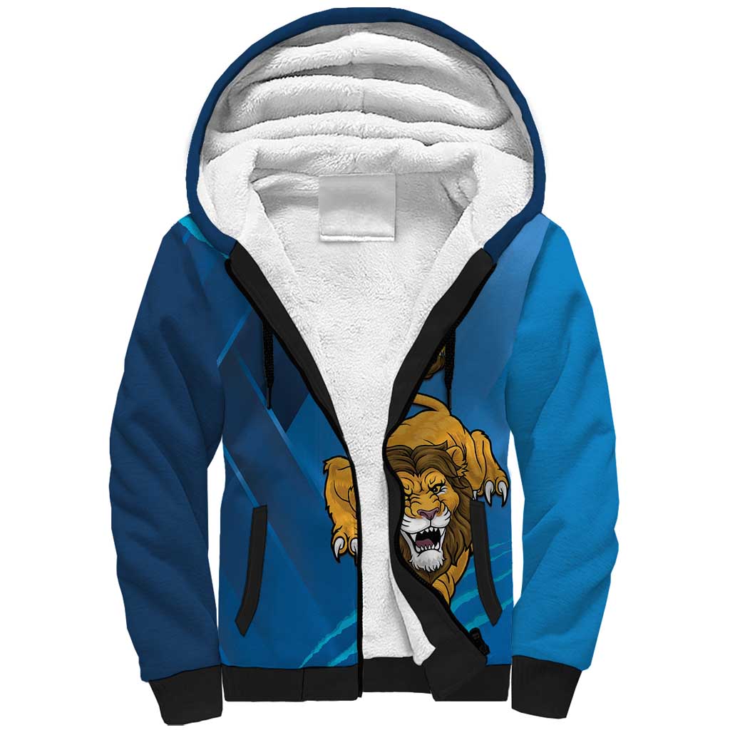 Custom Sri Lanka Cricket Sherpa Hoodie Go Champions Lion Sporty Style - Wonder Print Shop