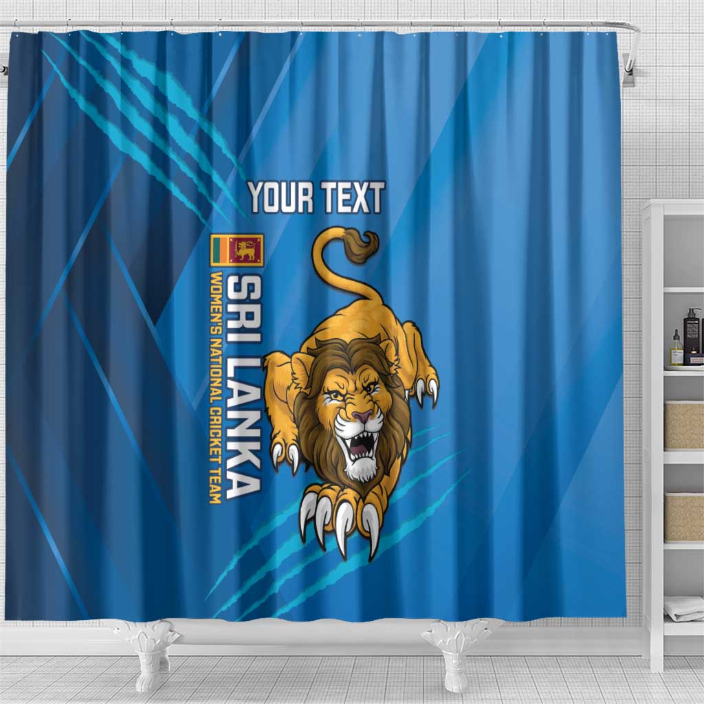 Custom Sri Lanka Cricket Shower Curtain Go Champions Lion Sporty Style