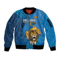 Custom Sri Lanka Cricket Sleeve Zip Bomber Jacket Go Champions Lion Sporty Style - Wonder Print Shop