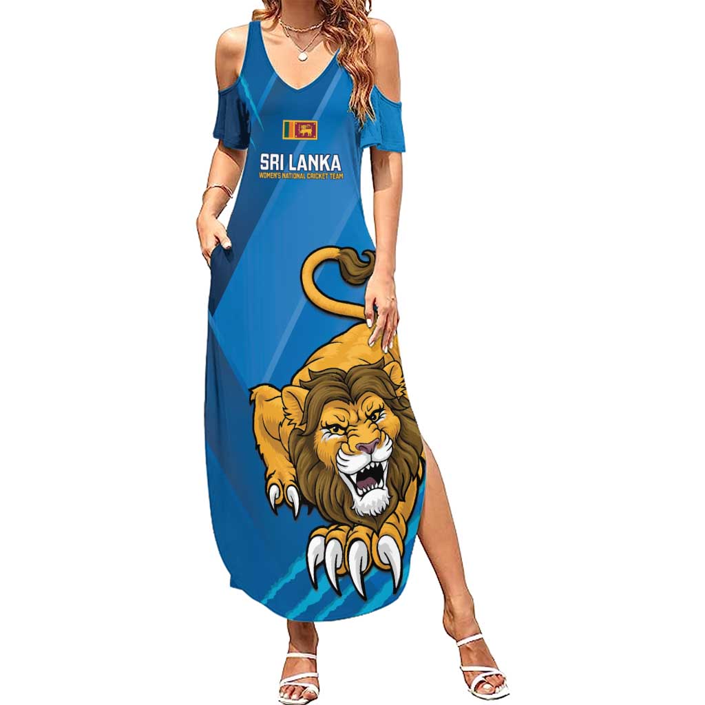 Custom Sri Lanka Cricket Summer Maxi Dress Go Champions Lion Sporty Style - Wonder Print Shop