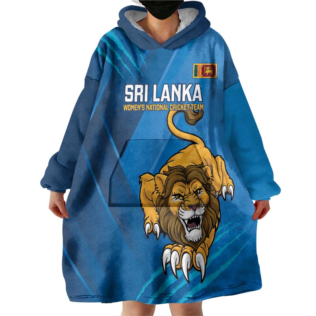 Custom Sri Lanka Cricket Wearable Blanket Hoodie Go Champions Lion Sporty Style - Wonder Print Shop