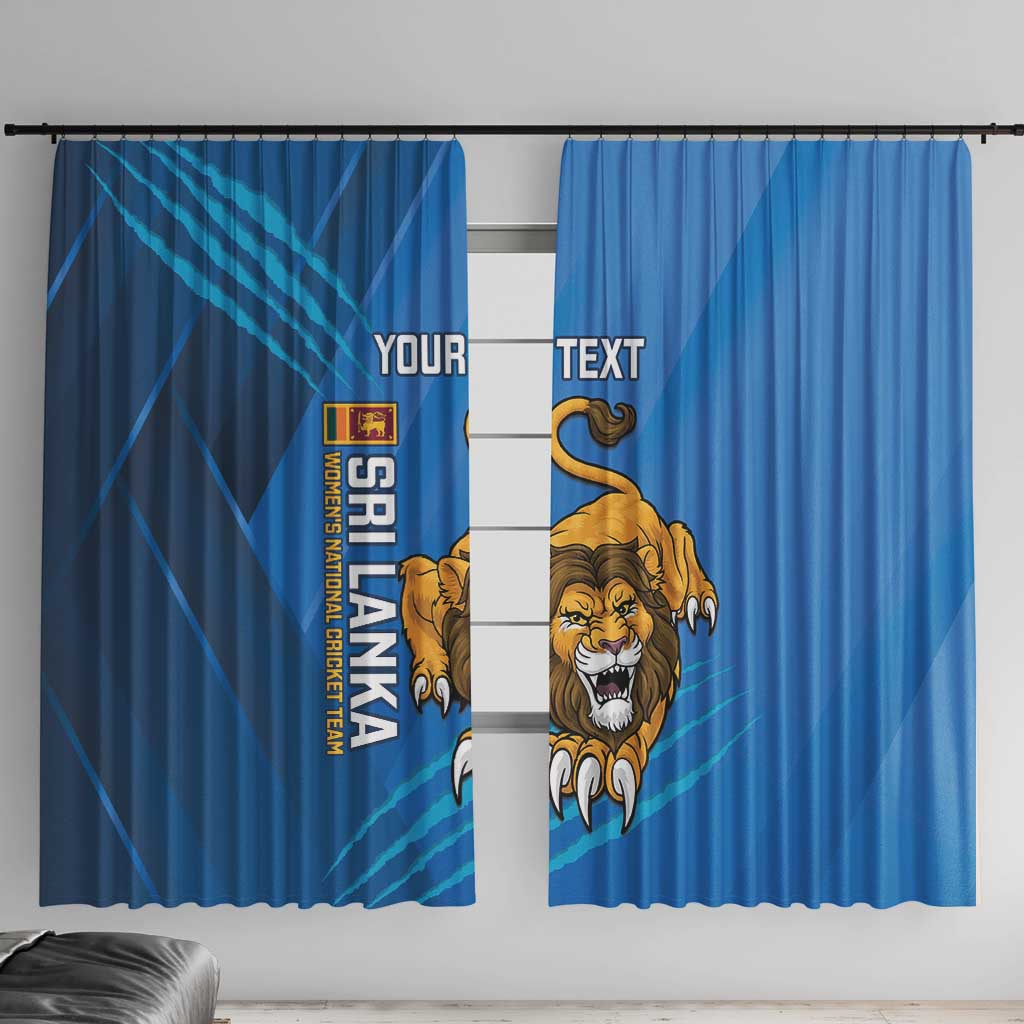 Custom Sri Lanka Cricket Window Curtain Go Champions Lion Sporty Style - Wonder Print Shop
