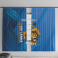 Custom Sri Lanka Cricket Window Curtain Go Champions Lion Sporty Style - Wonder Print Shop