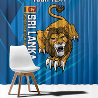 Custom Sri Lanka Cricket Window Curtain Go Champions Lion Sporty Style - Wonder Print Shop