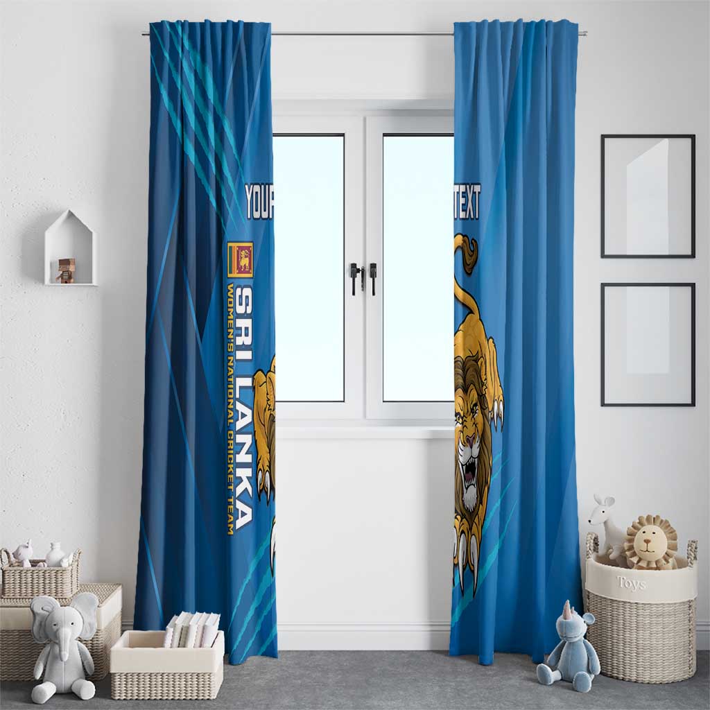 Custom Sri Lanka Cricket Window Curtain Go Champions Lion Sporty Style - Wonder Print Shop