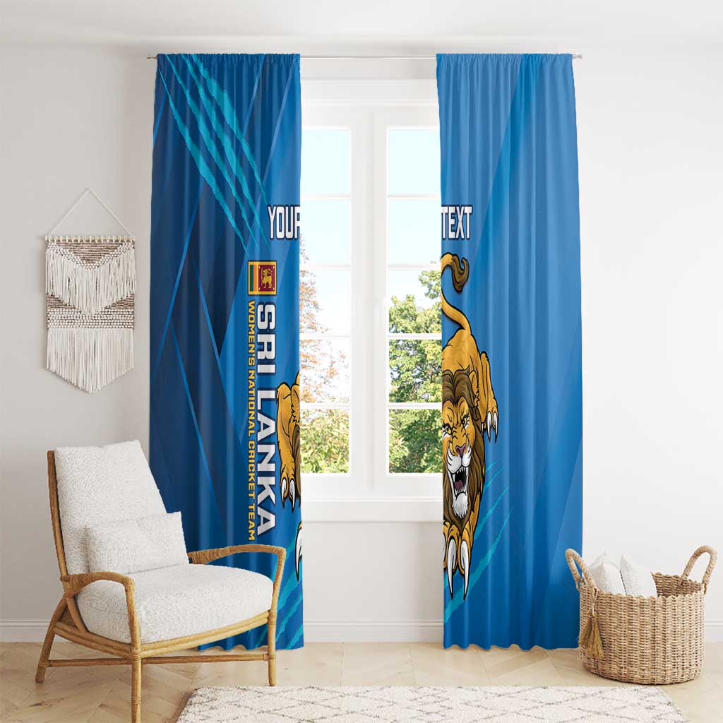 Custom Sri Lanka Cricket Window Curtain Go Champions Lion Sporty Style - Wonder Print Shop