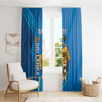 Custom Sri Lanka Cricket Window Curtain Go Champions Lion Sporty Style - Wonder Print Shop