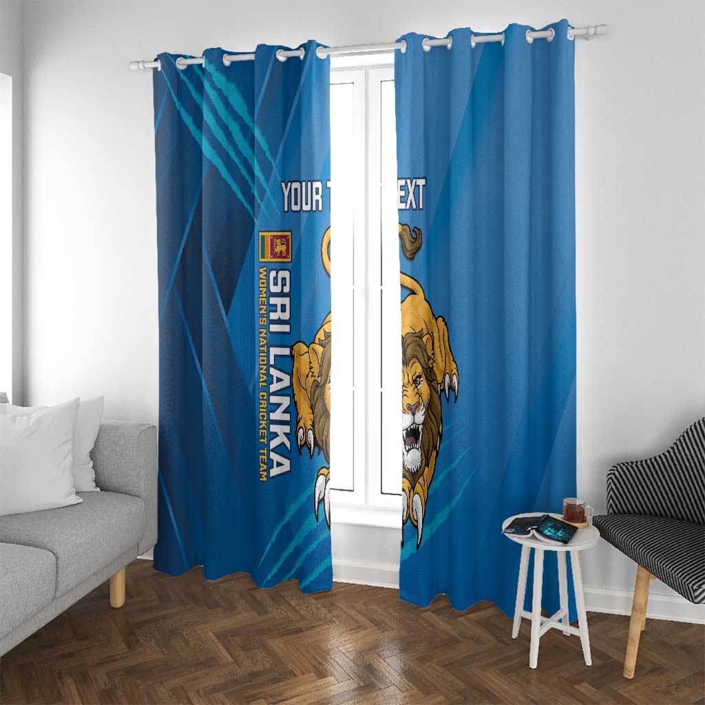 Custom Sri Lanka Cricket Window Curtain Go Champions Lion Sporty Style - Wonder Print Shop