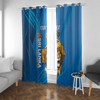 Custom Sri Lanka Cricket Window Curtain Go Champions Lion Sporty Style - Wonder Print Shop