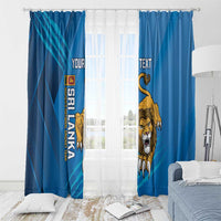Custom Sri Lanka Cricket Window Curtain Go Champions Lion Sporty Style - Wonder Print Shop