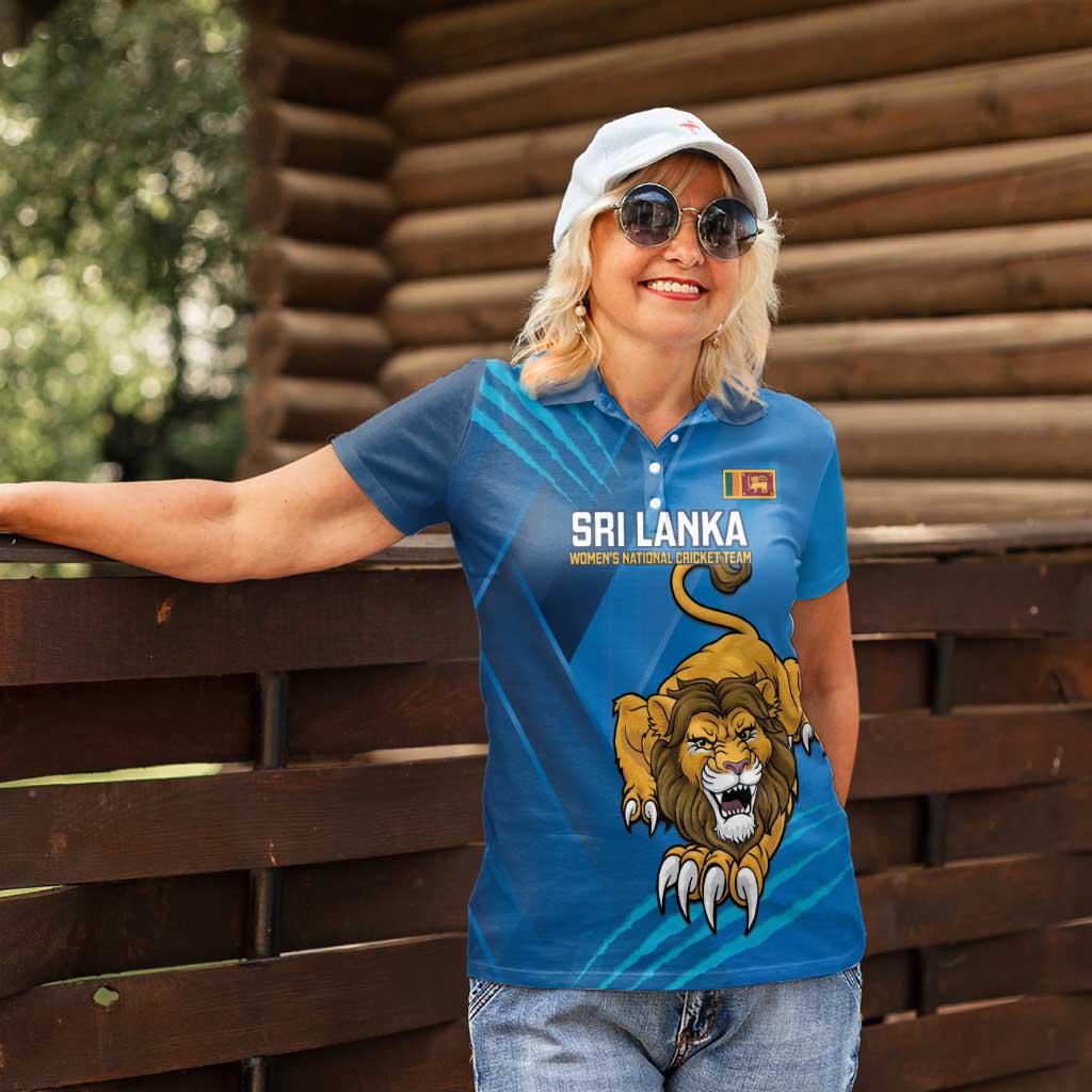 Custom Sri Lanka Cricket Women Polo Shirt Go Champions Lion Sporty Style - Wonder Print Shop