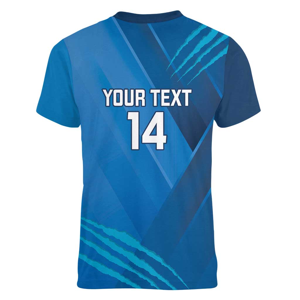 Custom Sri Lanka Cricket Women V-Neck T-Shirt Go Champions Lion Sporty Style - Wonder Print Shop