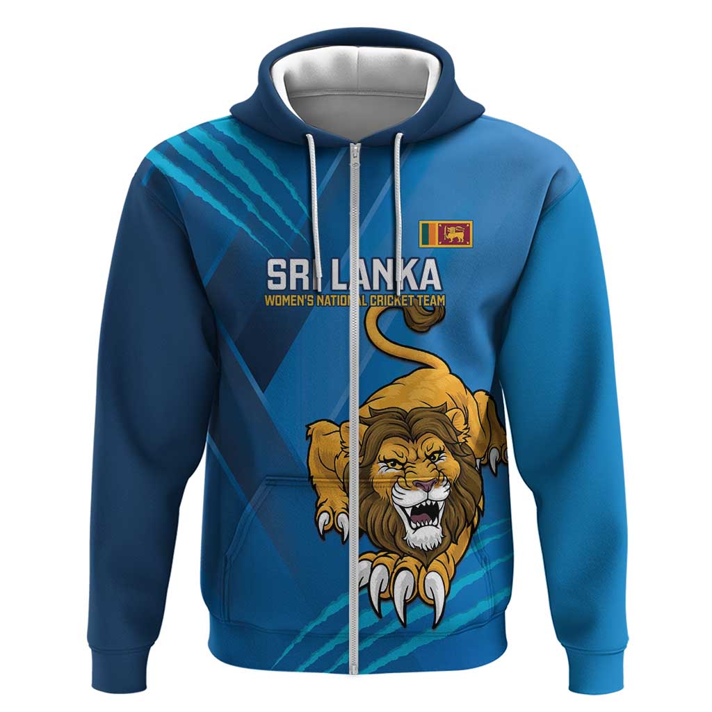 Custom Sri Lanka Cricket Zip Hoodie Go Champions Lion Sporty Style - Wonder Print Shop