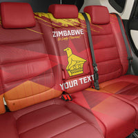 Custom Zimbabwe Cricket Back Car Seat Cover Go Lady Chevrons Grunge Style - Wonder Print Shop