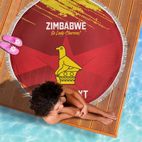 Custom Zimbabwe Cricket Beach Blanket Go Lady Chevrons Grunge Style - Wonder Print Shop