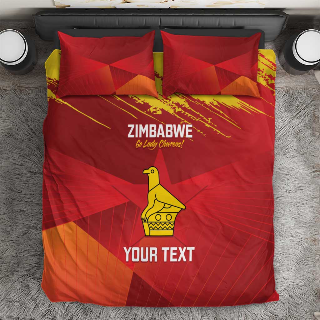 Custom Zimbabwe Cricket Bedding Set Go Lady Chevrons Grunge Style - Wonder Print Shop