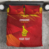 Custom Zimbabwe Cricket Bedding Set Go Lady Chevrons Grunge Style - Wonder Print Shop