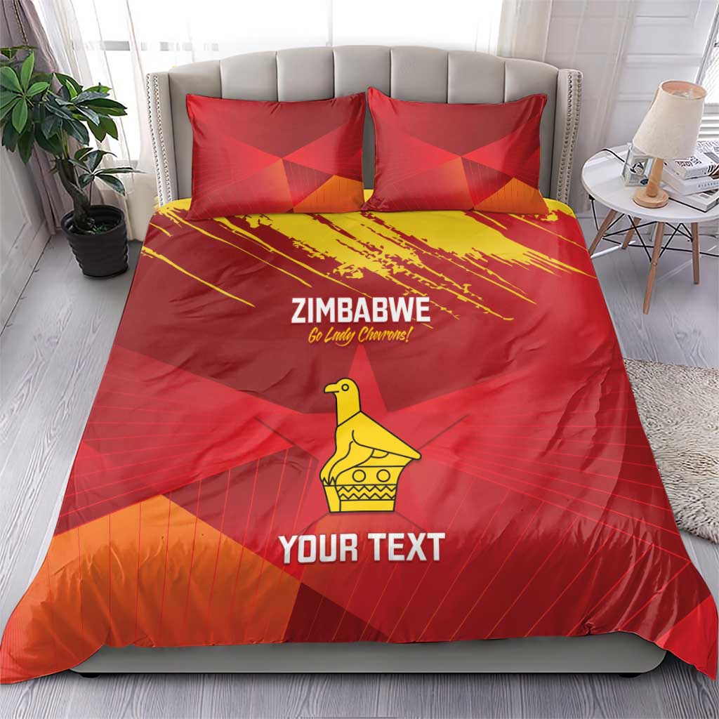 Custom Zimbabwe Cricket Bedding Set Go Lady Chevrons Grunge Style - Wonder Print Shop