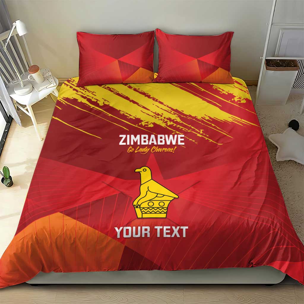 Custom Zimbabwe Cricket Bedding Set Go Lady Chevrons Grunge Style - Wonder Print Shop