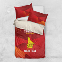 Custom Zimbabwe Cricket Bedding Set Go Lady Chevrons Grunge Style - Wonder Print Shop