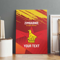 Custom Zimbabwe Cricket Canvas Wall Art Go Lady Chevrons Grunge Style - Wonder Print Shop