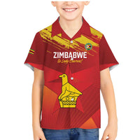 Custom Zimbabwe Cricket Family Matching Mermaid Dress and Hawaiian Shirt Go Lady Chevrons Grunge Style - Wonder Print Shop
