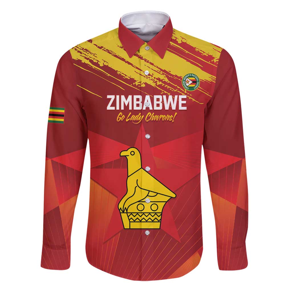 Custom Zimbabwe Cricket Family Matching Puletasi and Hawaiian Shirt Go Lady Chevrons Grunge Style - Wonder Print Shop