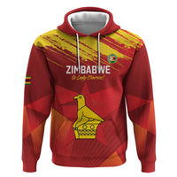 Custom Zimbabwe Cricket Hoodie Go Lady Chevrons Grunge Style - Wonder Print Shop