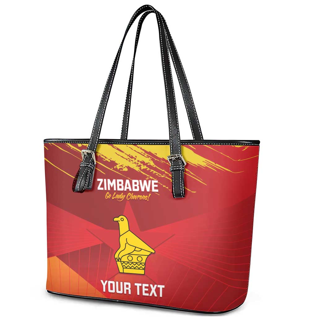 Custom Zimbabwe Cricket Leather Tote Bag Go Lady Chevrons Grunge Style - Wonder Print Shop