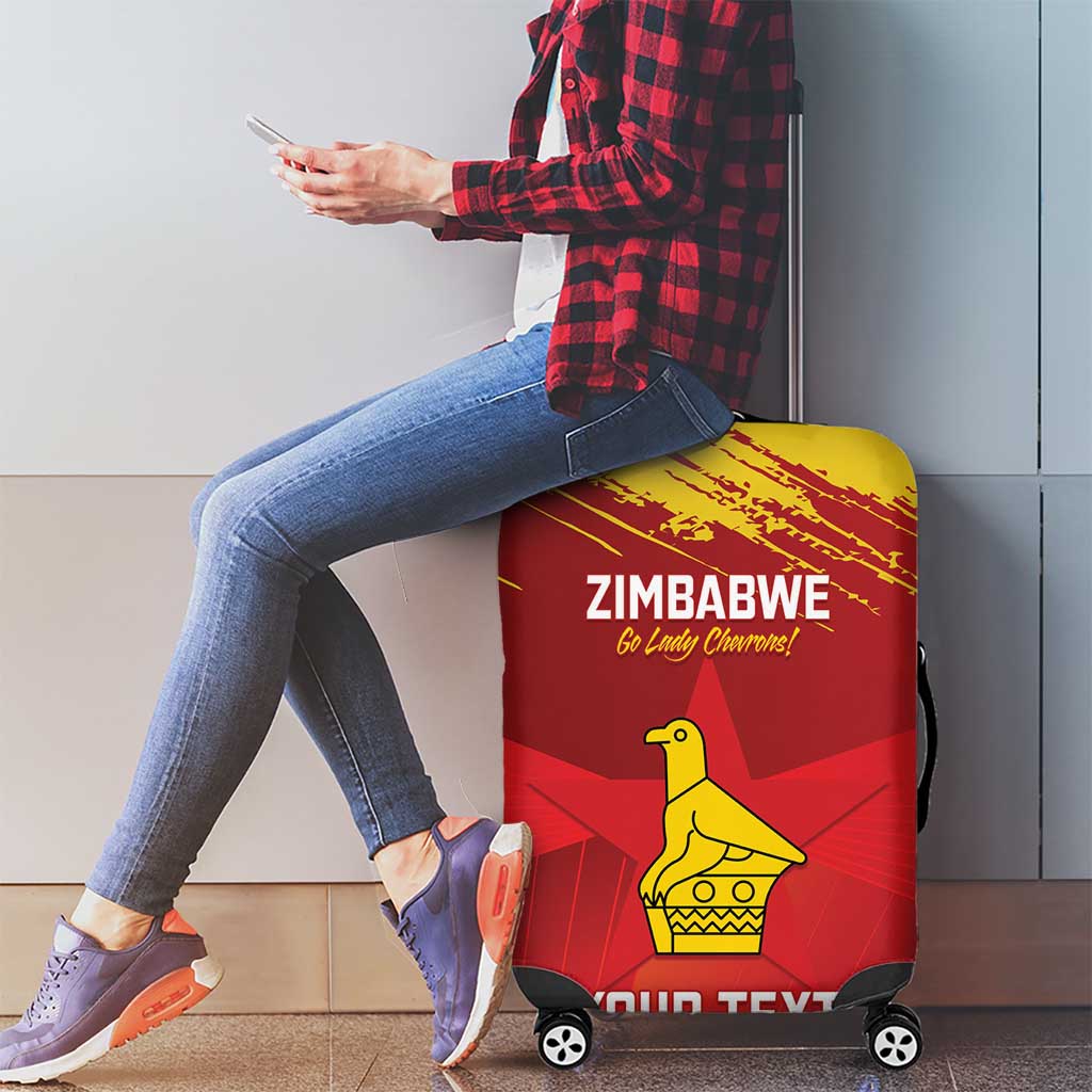 Custom Zimbabwe Cricket Luggage Cover Go Lady Chevrons Grunge Style - Wonder Print Shop