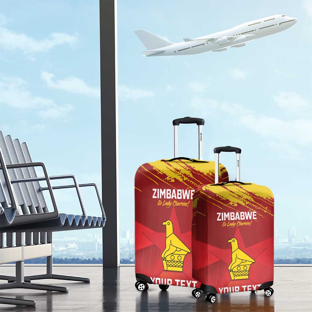 Custom Zimbabwe Cricket Luggage Cover Go Lady Chevrons Grunge Style - Wonder Print Shop