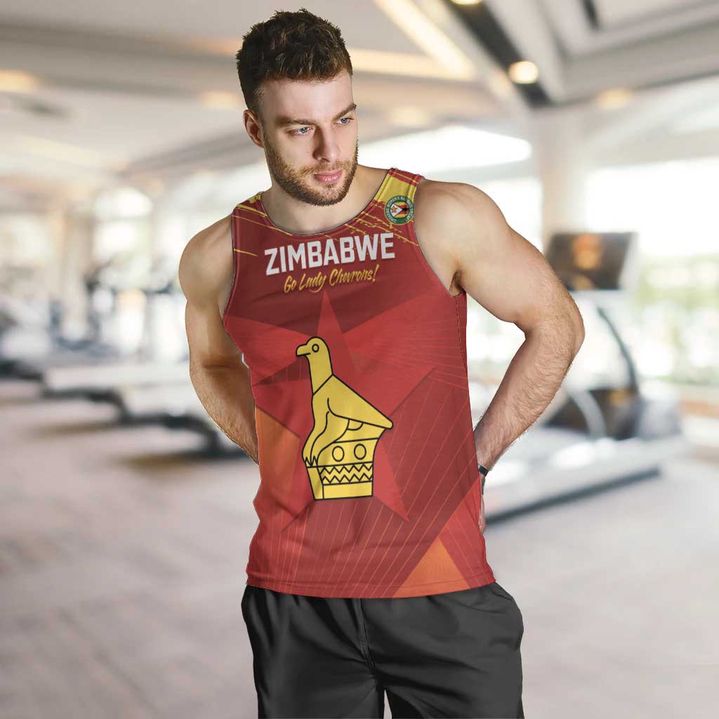 Custom Zimbabwe Cricket Men Tank Top Go Lady Chevrons Grunge Style - Wonder Print Shop