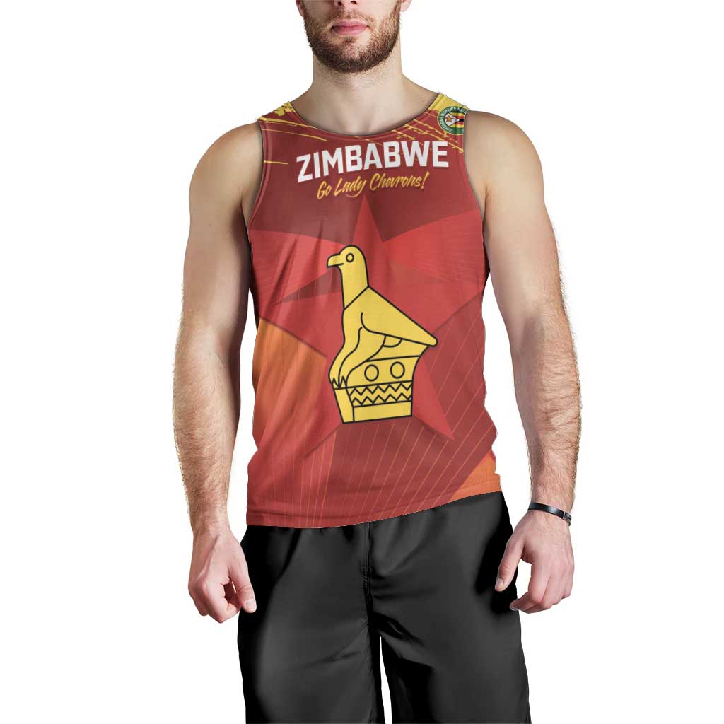 Custom Zimbabwe Cricket Men Tank Top Go Lady Chevrons Grunge Style - Wonder Print Shop