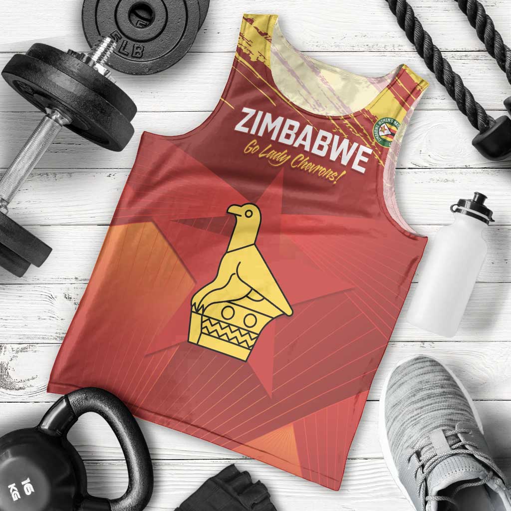 Custom Zimbabwe Cricket Men Tank Top Go Lady Chevrons Grunge Style - Wonder Print Shop